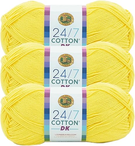 Miniatura 65 de Lion Brand Yarn 24/7 Cotton DK Yarn, Cameo