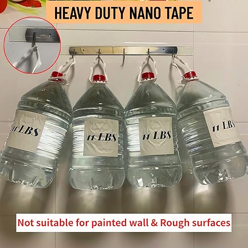 Miniatura 3 de Cinta de montaje nano de doble cara, resistente, impermeable, 16.5 pies de largo, 1.2 pulgadas de ancho, tiras adhesivas multiusos para colgar