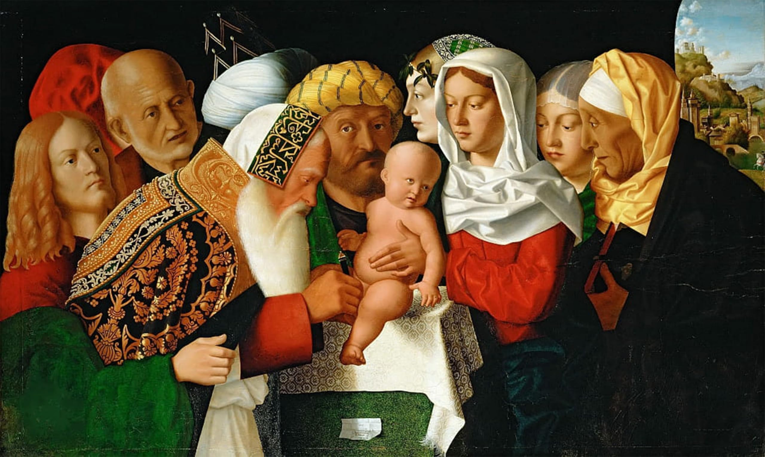 ARTXLXXBN Famous Painting Canvas Artwork Graffiti Print the Circumcision of Christa by Bartolomeo Veneto Portrait Canvas Image for Home Decor 60x90cm