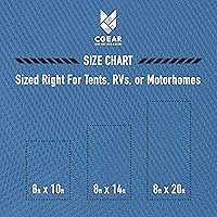 Vista 7 de CGEAR Tapete original para camping RV - Sin arena, resistente al agua, resistente a los rayos UV, construcción de grado militar