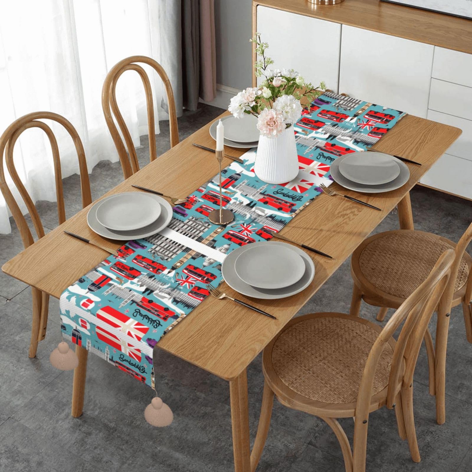 Chemin de table décoratif long à offrir pour une décoration de cuisine