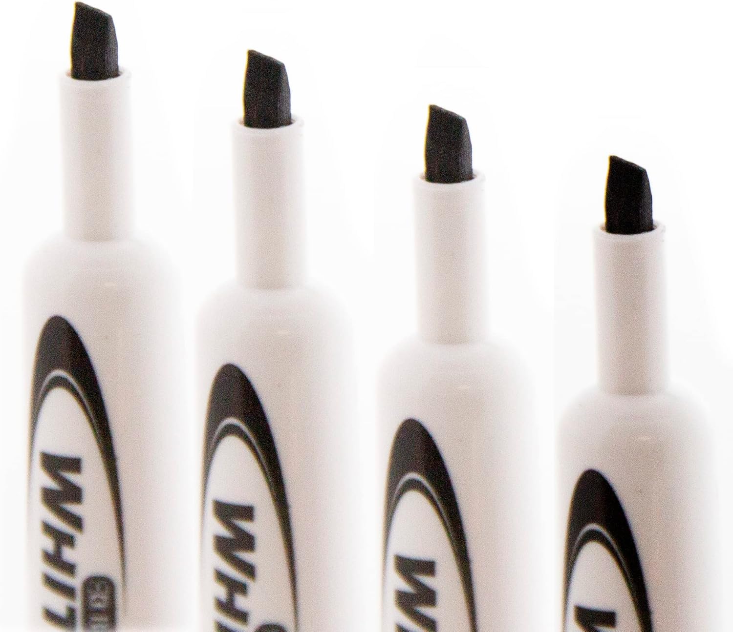 BAZIC Products Dry Erase Marker Black Color Chisel Tip, Whiteboard Pen Marcador, Low Odor Markers White Board Pens, Office School Supplies (12/Pack), 12-Packs