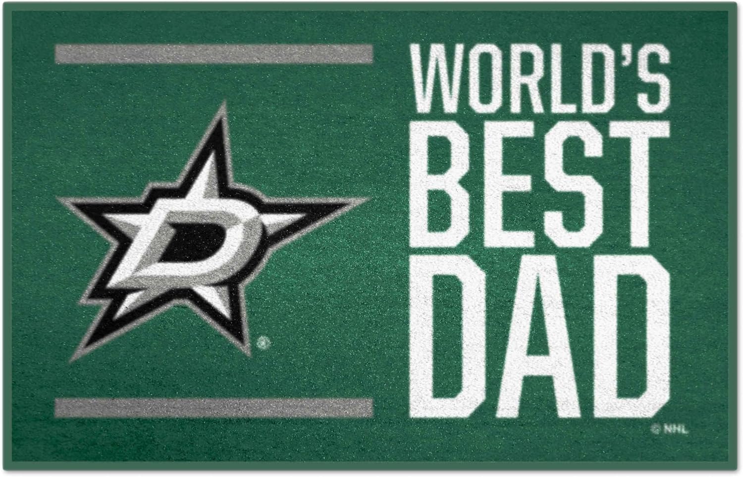 FANMATS 31153 Dallas Stars Starter Mat Accent Rug - 19in. x 30in. | Sports Fan Home Decor Rug and Tailgating Mat World's Best Dad Starter Mat