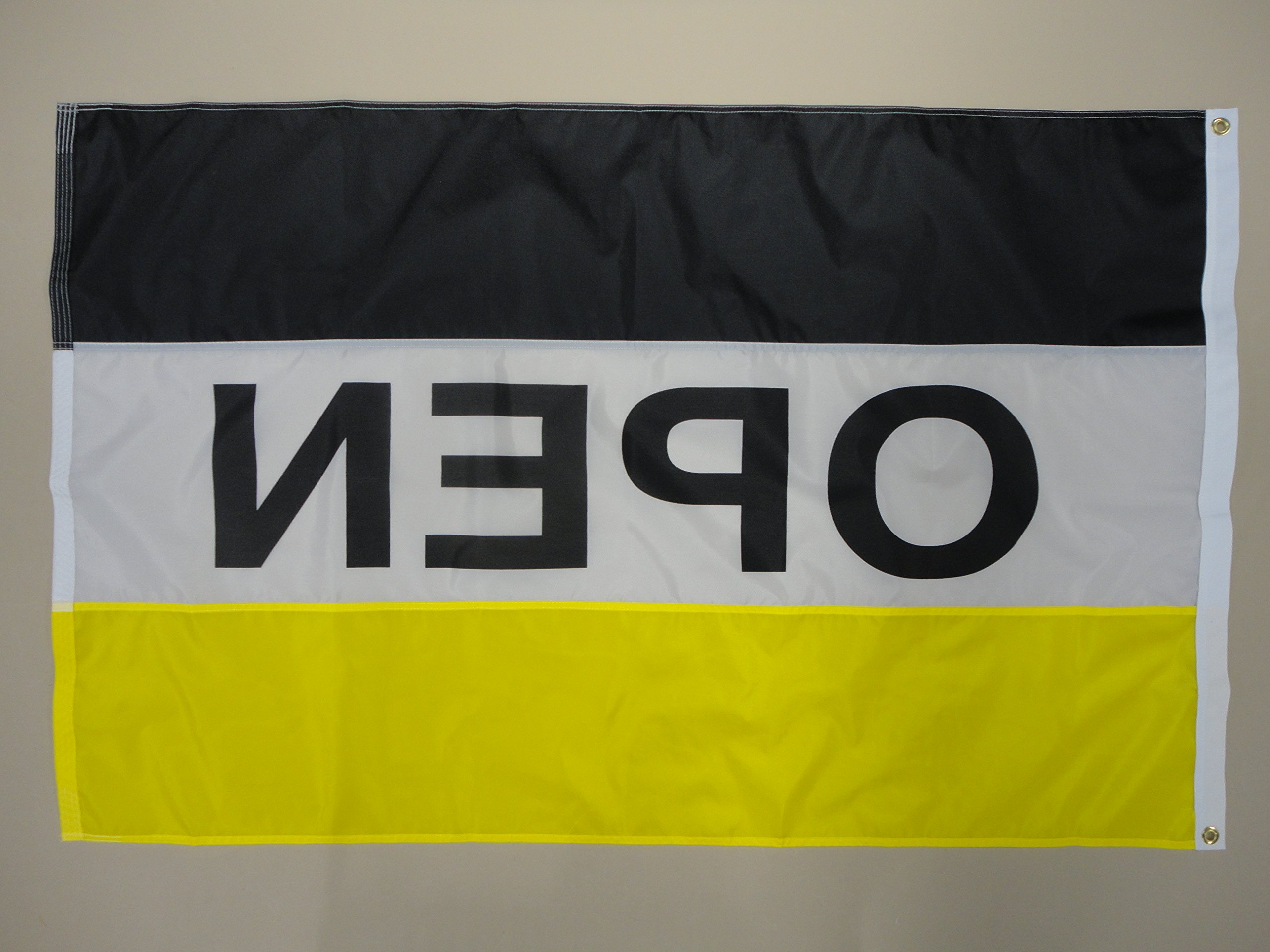 Amazon.com : Allied Flag Open Black & Yellow Message Flag - 3' x 5
