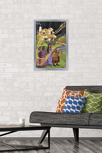 Miniatura 2 de Trends International Disney Wish - Póster de collage 1 (familiar), 14.72 x 22.37 pulgadas, versión enmarcada en plata