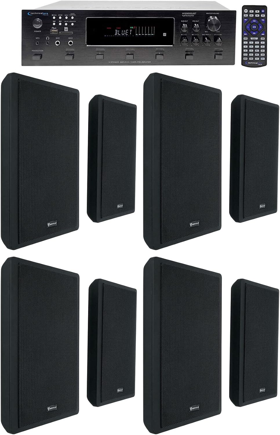 Technical Pro 6000w 6Zone Home Theater Bluetooth Receiver+