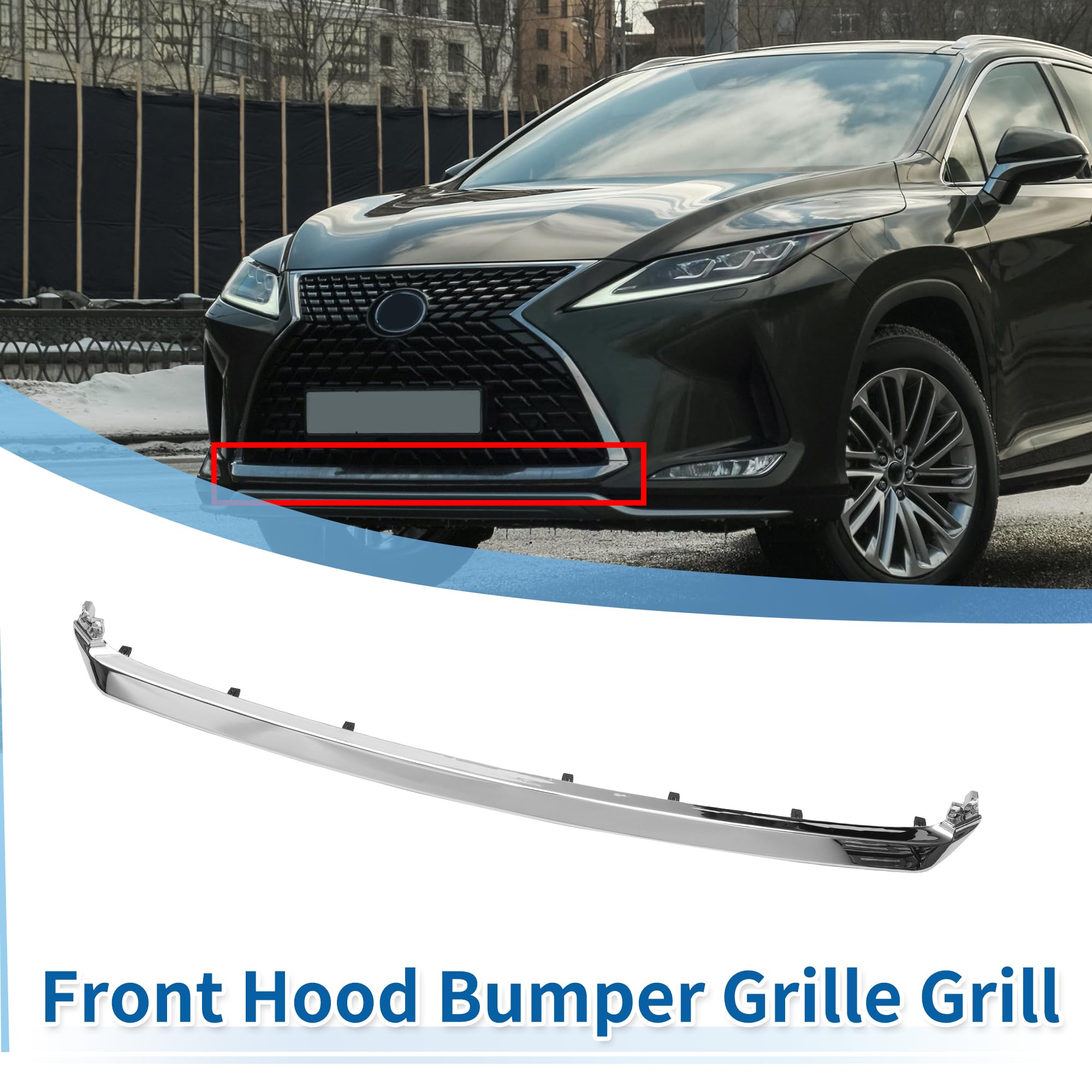 Amazon.com: X AUTOHAUX Front Grille Trim Hood Bumper Grille Grill