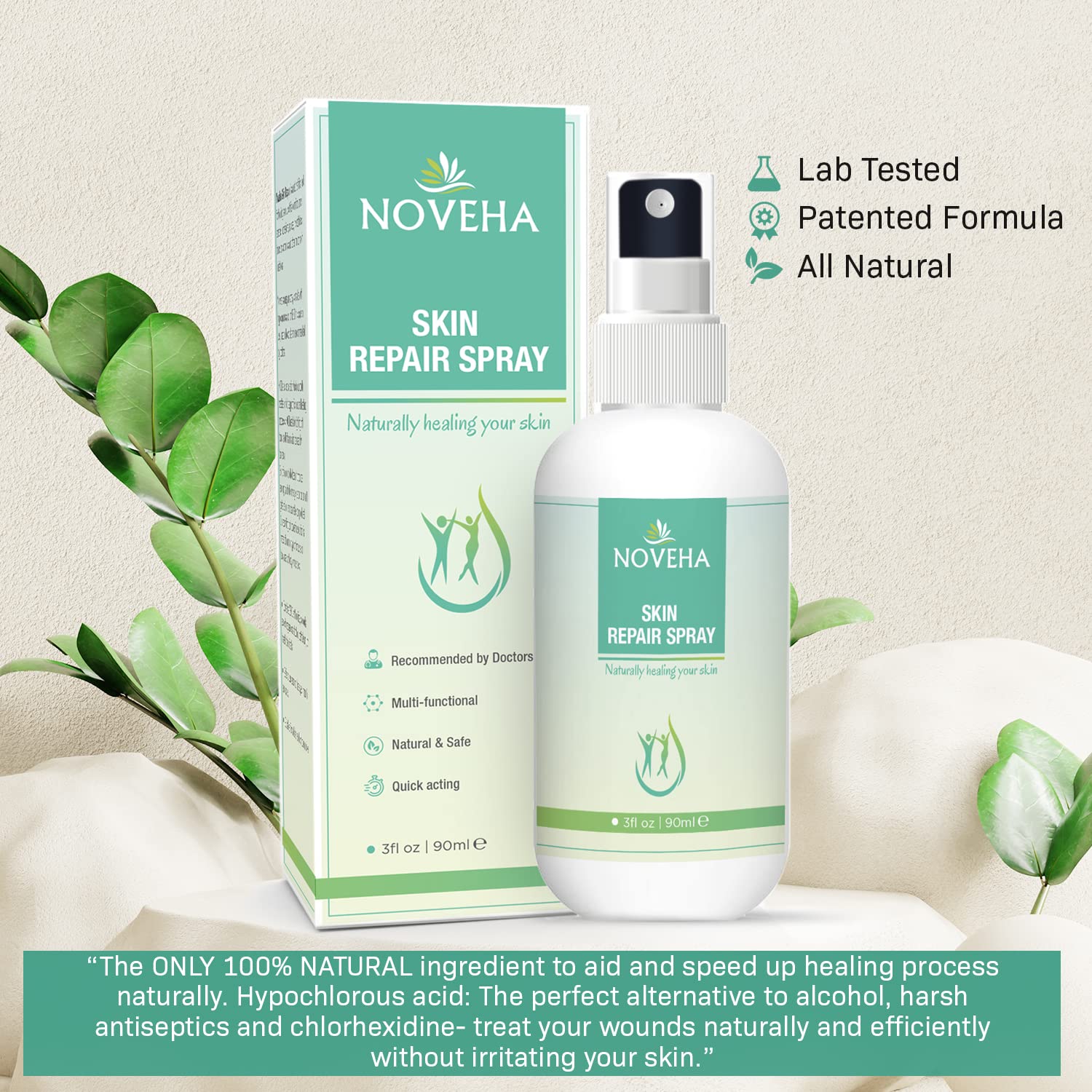 Buy Natural Hypochlorous Acid First Aid Spray Safe & NonToxic Wound