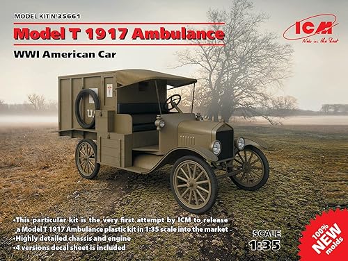 Miniatura 2 de ICM 35661 Vehículo militar plástico Modelo T 1917 Ambulancia, WWI American Car - Escala 1:35