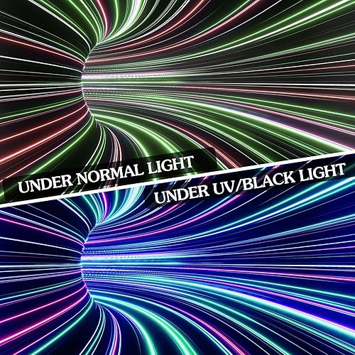 Miniatura 5 de Blacklight - Tapiz 3D de decoración de pared para dormitorio de jugadores, sala de juegos, ilusión 3D que brilla en la oscuridad, telón de fondo