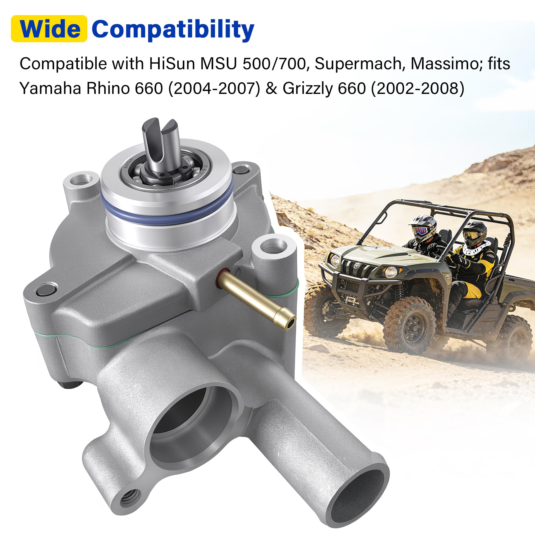 YAMAHA conjunto de bomba de agua con junta tórica Rhino 660 2004~2007 Girzzly 660 2002~2008