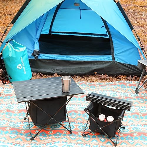 Miniatura 2 de ROCK CLOUD Mesa de camping portátil de aluminio ultraligera mesa de playa plegable para acampar senderismo mochilero picnic al aire libre, marco