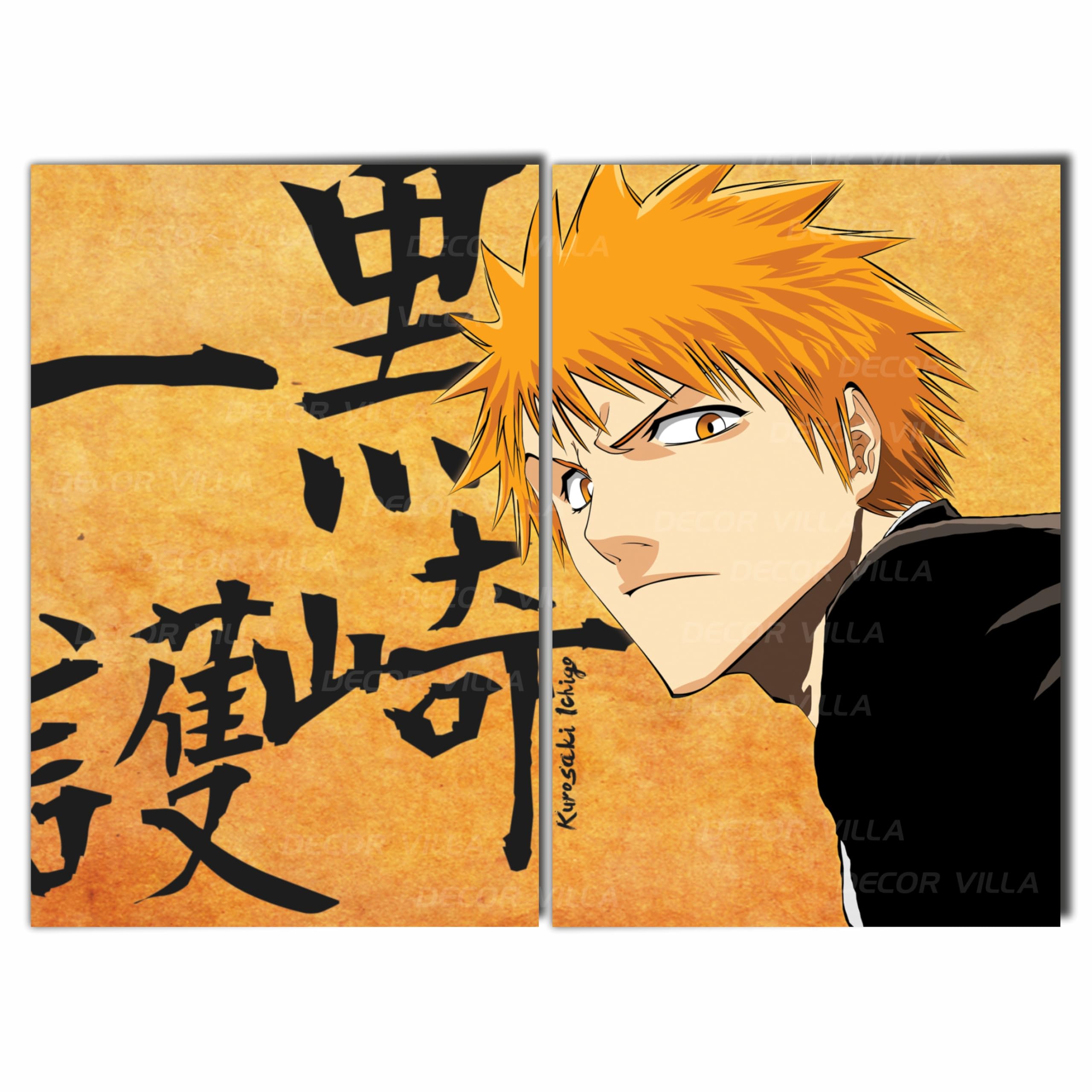 DecorVilla Ichigo Kurosaki Bleach Anime Wall Poster Set of 2
