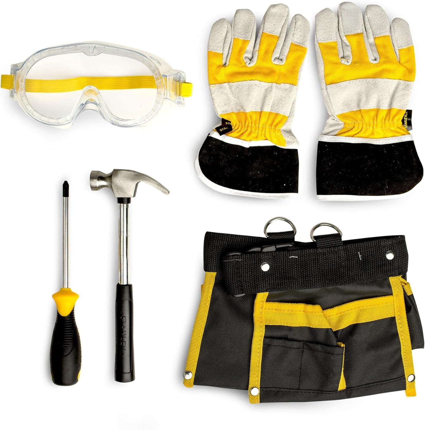 Stanley Jr. 5 Piece Tool Set | Real Tools for Kids