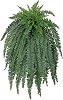 Hollyone Artificial Ferns for Outdoor and Indoor Use 119 cm Large Fake Boston Fern Green Plants Artificial Plant Fern for Porch Home Windowsill Planter Garden Hanging Decoration