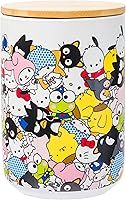 Vista 22 de Silver Buffalo-Tarro de cerámica para dulces, galletas o aperitivos con tapa hermética de bambú, de Hello Kitty, de Sanrio, con disfraz de esqueleto