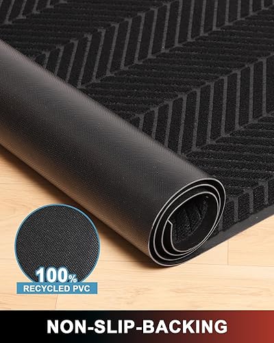 Miniatura 7 de Tapete para puerta delantera interior y exterior, 3 x 10 pies, resistente para entrada, tapete absorbente de bajo perfil de bienvenida