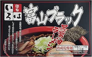 クックランド 乾麺 富山ブラックラーメン「いろは」 醤油味 2食箱入