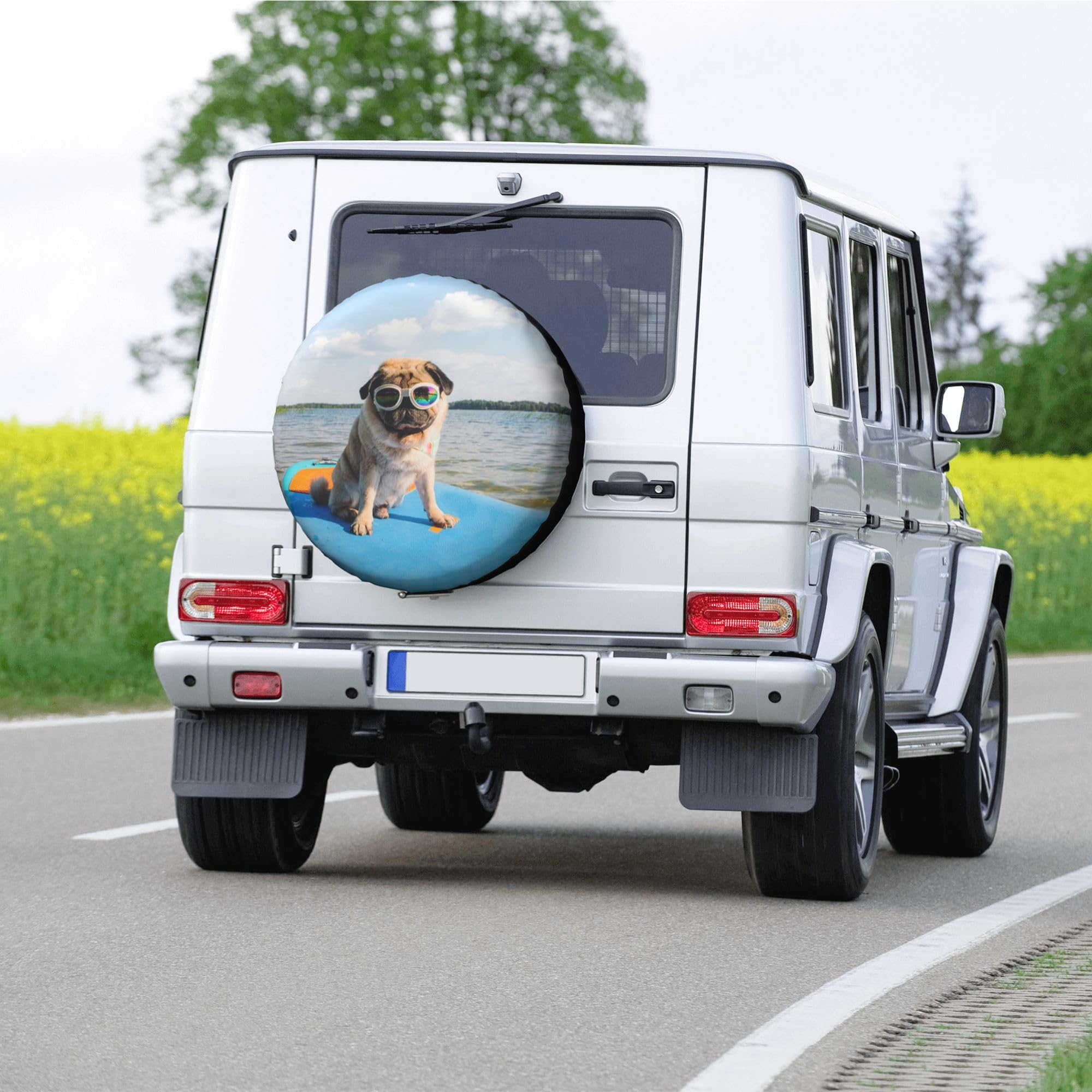 Copriruota di Scorta Personalizzato per Auto, Copertura Ruota di Scorta con Foto Testo Logo, Protezione Pneumatico Impermeabile per Jeep SUV Camper Fuoristrada, 15 Pollici