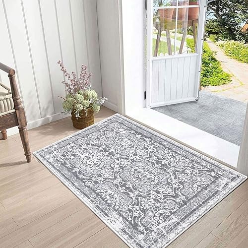 Miniatura 96 de Vaukki - Alfombra de pasillo, suave y peluda, alfombra antideslizante lavable, para lavandería, cocina, granja, baño, entrada y dormitorio