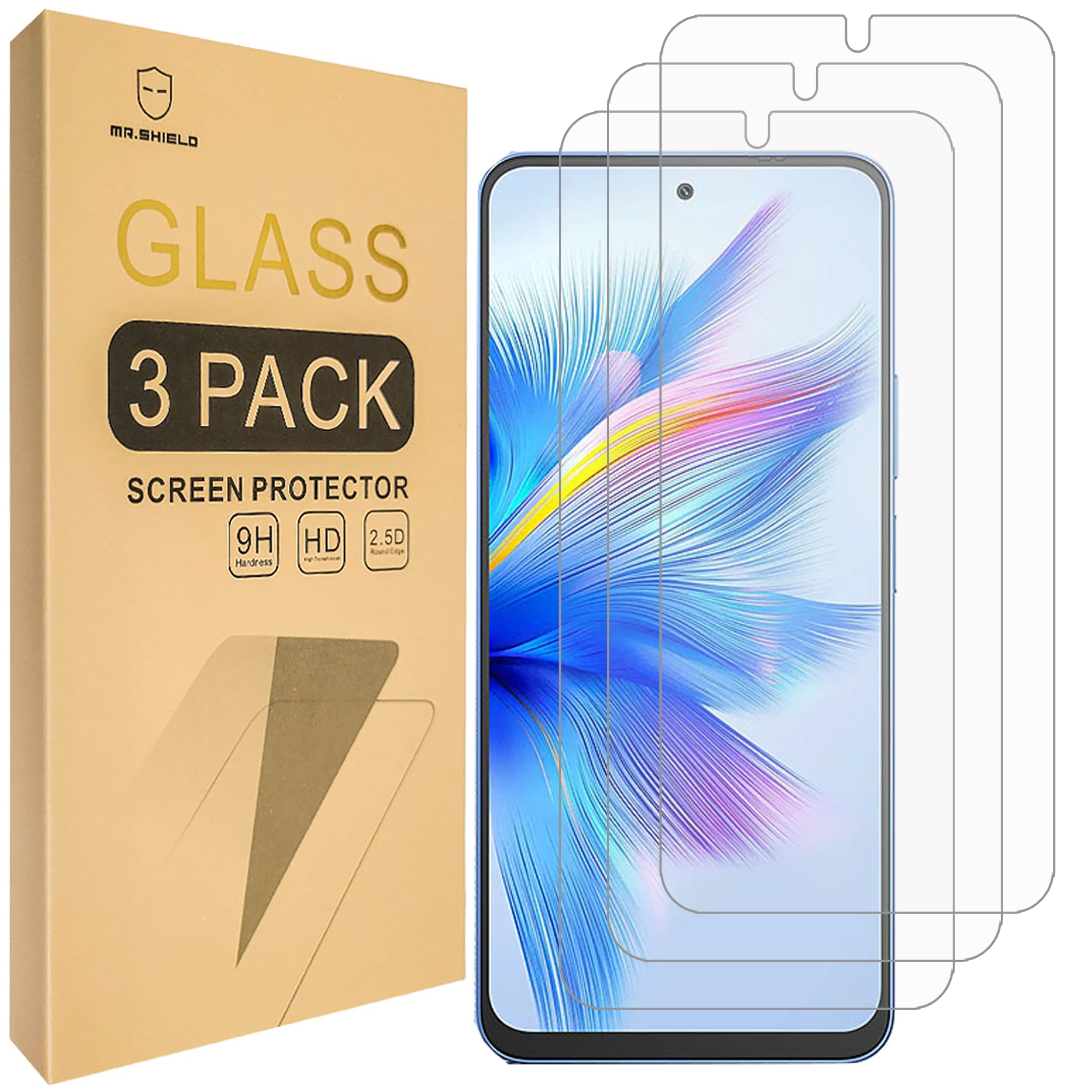 Mr.ShieldScreen Protector compatible with Blackview Shark 9 [Tempered Glass] [3-Pack] [Japan Glass with 9H Hardness]