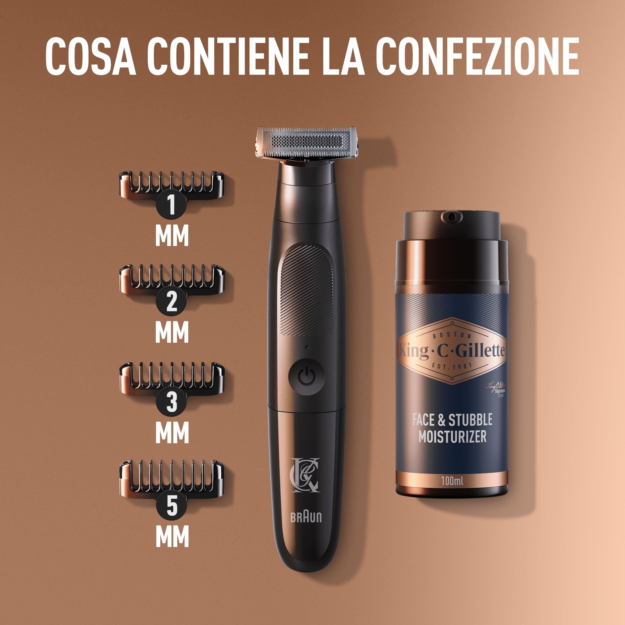 King C. Gillette Style Master KIT REGOLABARBA UOMO e CREMA IDRATANTE VISO E BARBA, Ideale per la Cura della Barba, Confezione IDEA REGALO, Set Barba Uomo PROFESSIONALE
