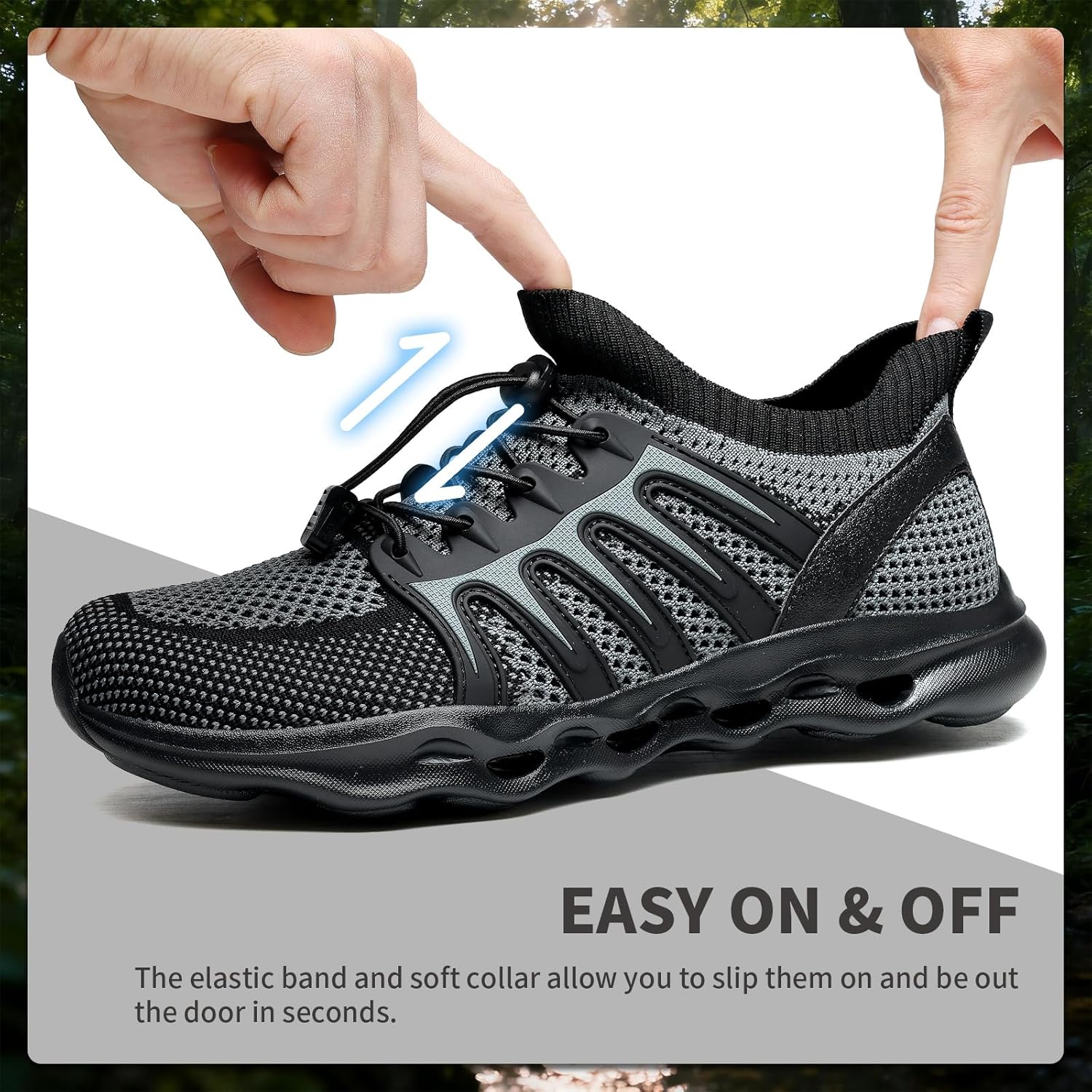 Water Shoes for Men Hiking Amphibious Beach Mens Shoes Lightweight Water Sports Shoes for Swimming Fishing Kayaking - Image 5