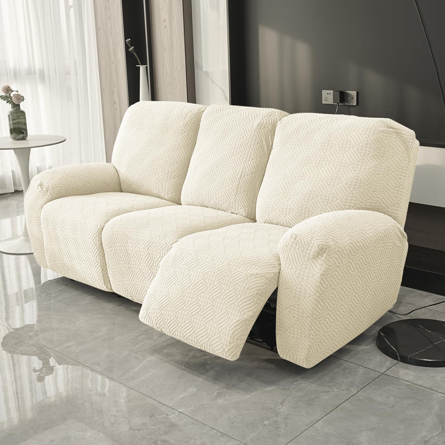HOKIPO Recliner Sofa Cover - Navy Blue -20
