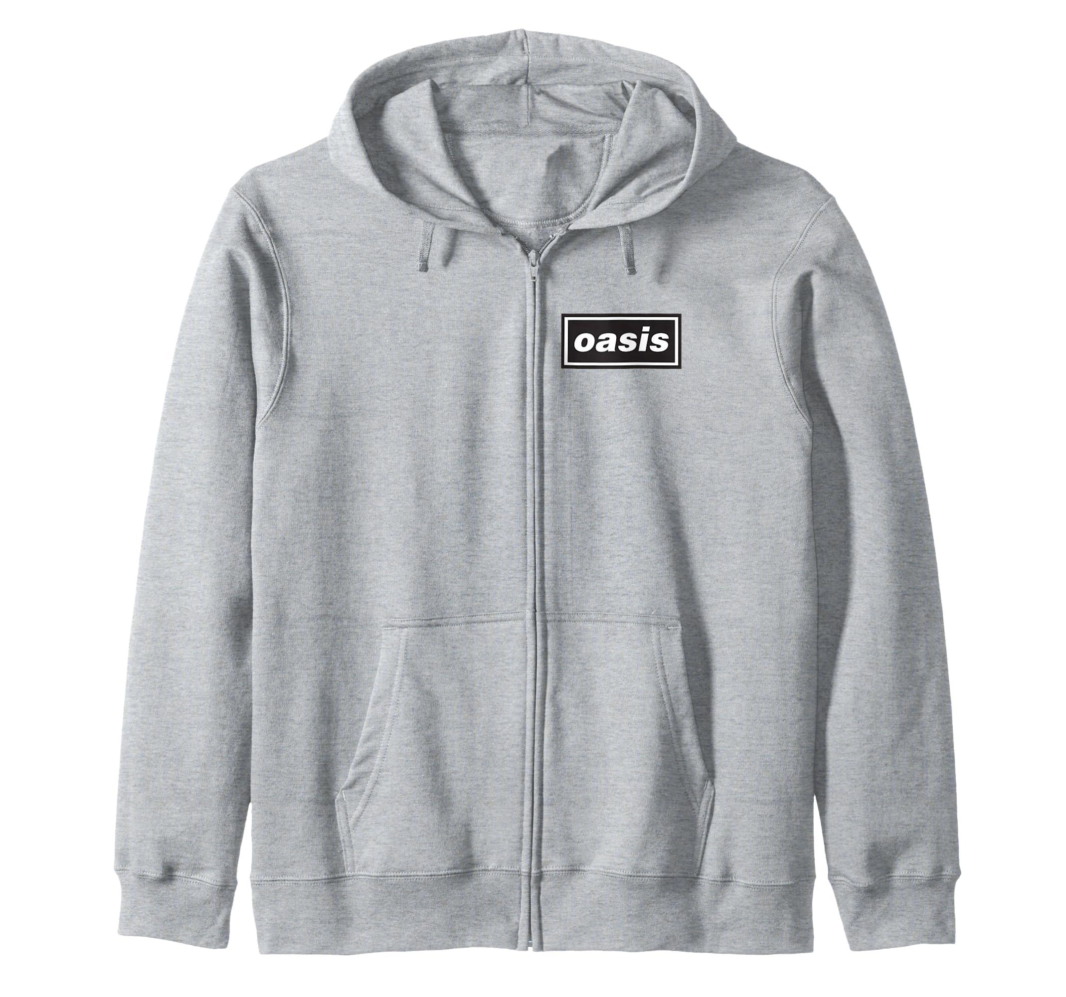 Oasis Pocket Hit Logo Grey Zip Hoodie : Amazon.co.uk: Fashion