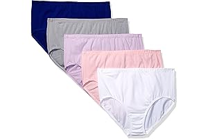 Women's Plus Size 5 Pack Fit For Me Breathable Briefs