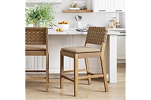 Nathan James Cohen Mid-Century Modern Leather Counter Stools