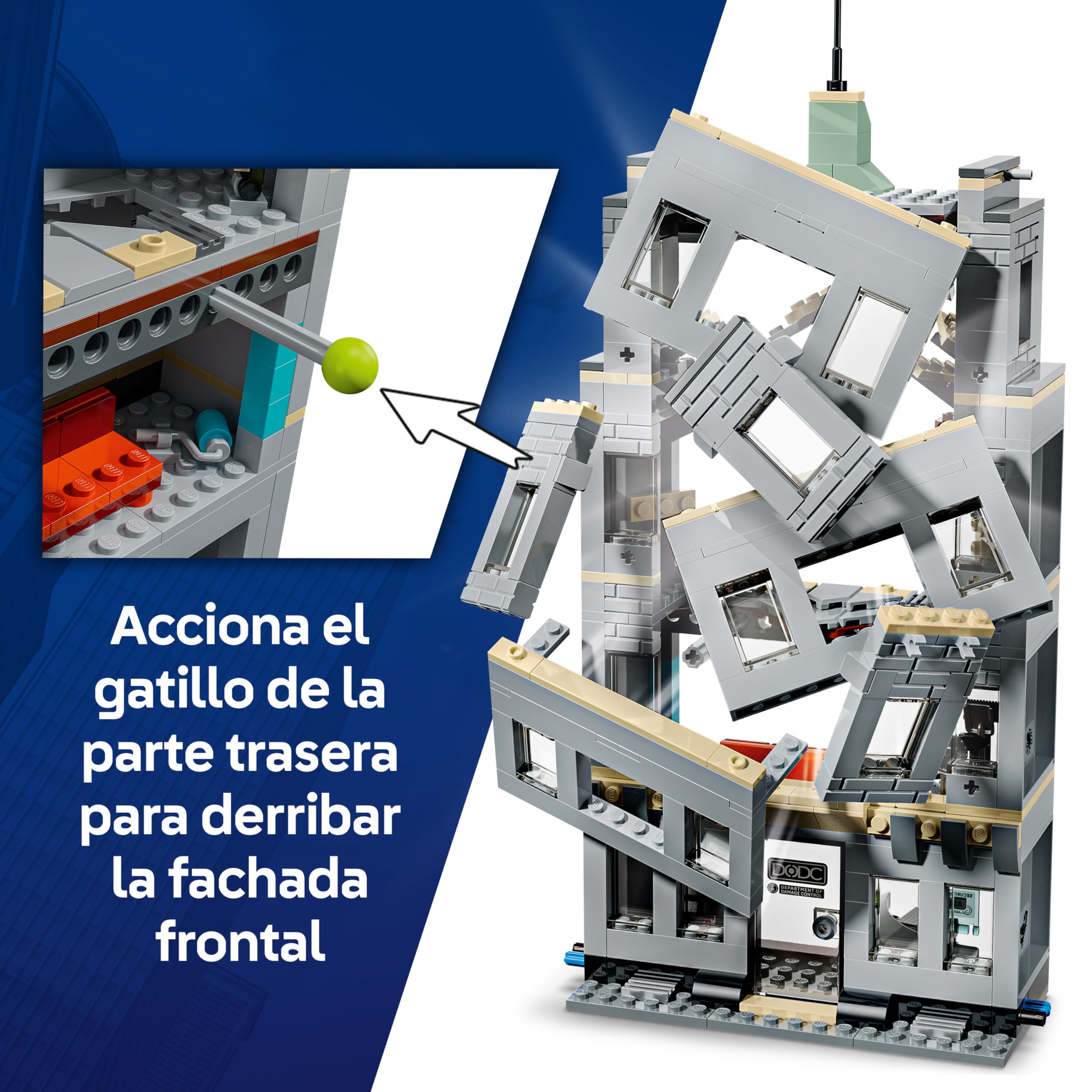 LEGO | Marvel Spider-Man vs. Hulk: Choque Épico - Juguete Interactivo con Oficina de 4 Plantas, Figura de Acción de Superhéroe, 5 Minifiguras Inc. Escorpión - Regalo para Niños de 8+ Años - 76350
