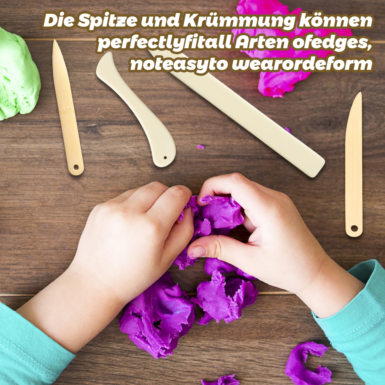 Falzbein für Papier, 8-teiliges Buchbinder Set mit geraden & gebogenen Falzmessern, imitiertes Knochenmaterial