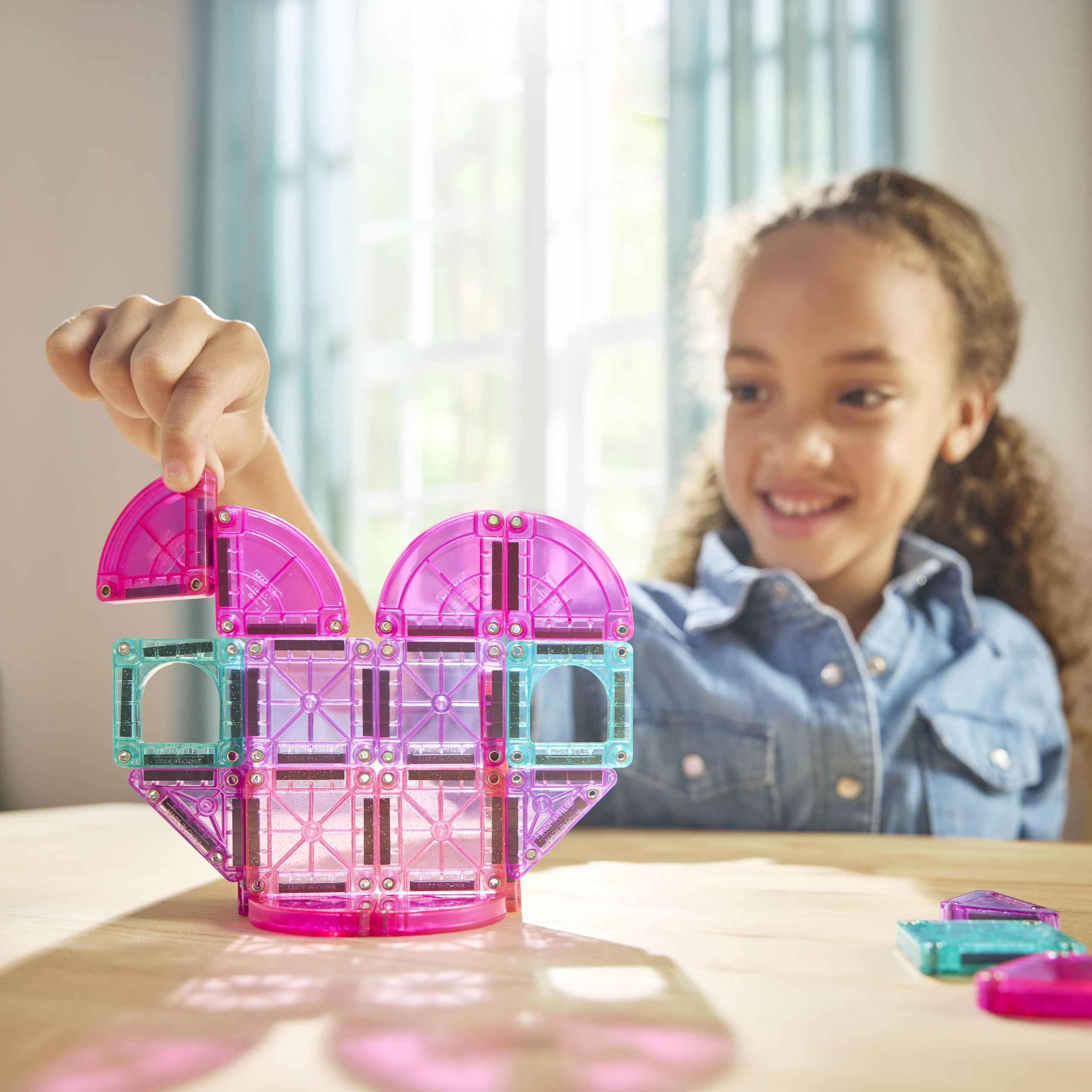 MAGNA-TILES microMAGS 26-Piece Heart to Heart Travel Set, The Original Magnetic Building Brand