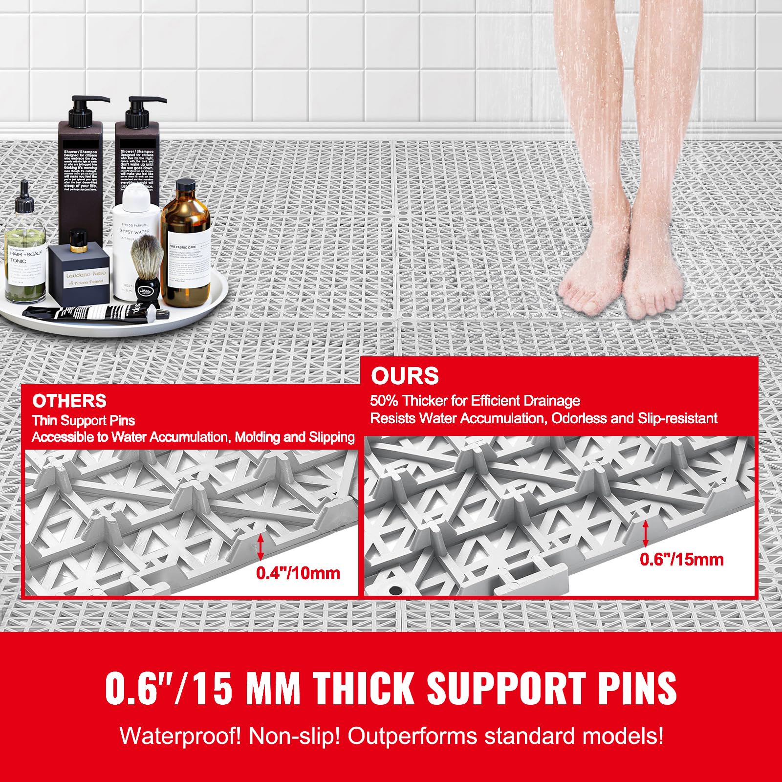 Happybuy Modular Interlocking Cushion, 12 Pack 12