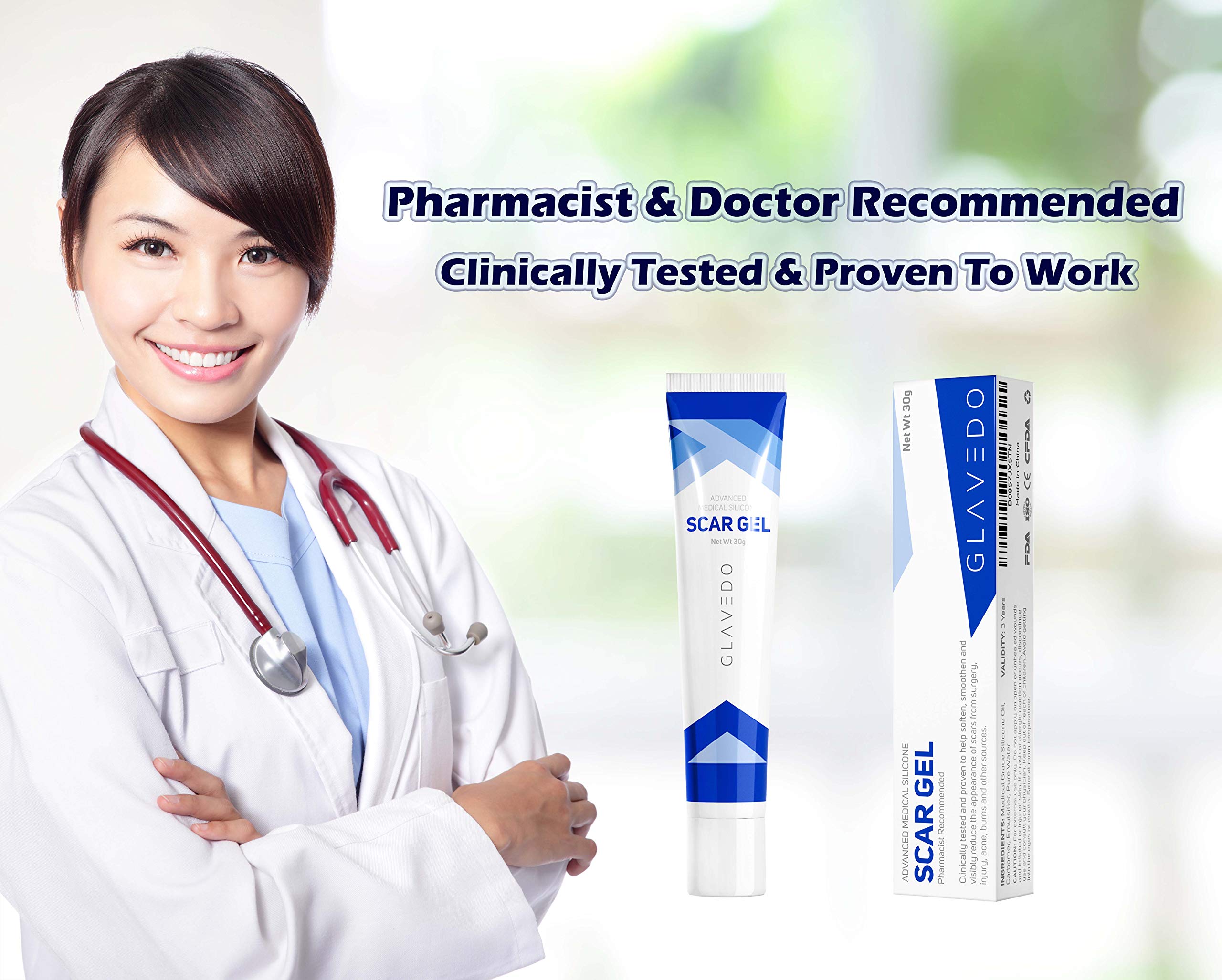 GLAVEDO Advanced Medical Silicone Scar Gel Topical Gel for Scar