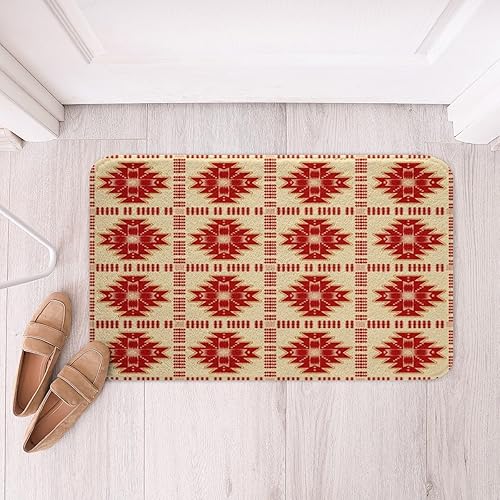 Miniatura 23 de Alfombra de área de decoración occidental, alfombra de baño azteca, vaquera, estilo vaquera, del suroeste, para niños y niñas, rústica, decoración