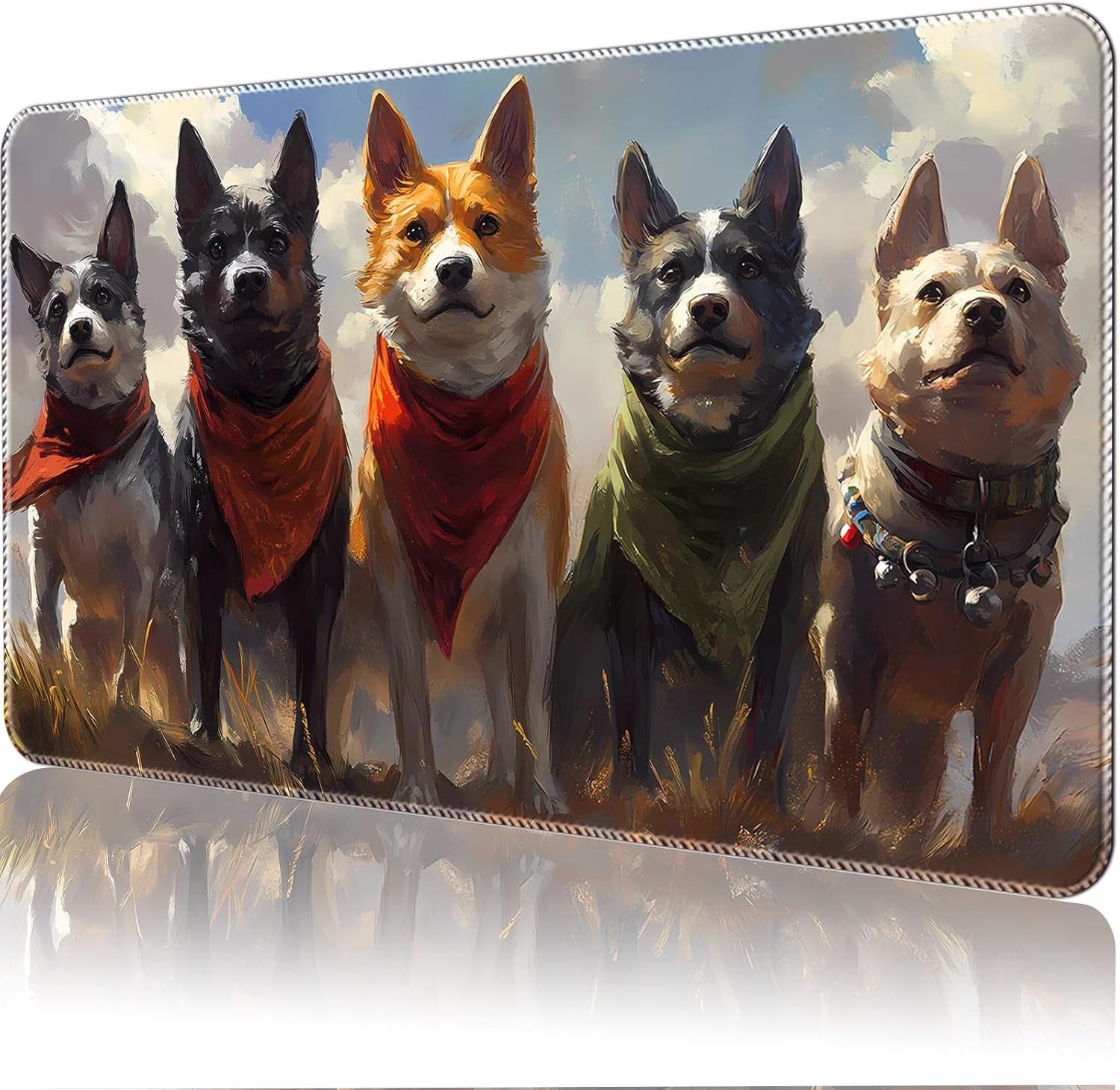 Playmat for MTG (Stitched) Size 24x14 inches, Including Storage playmat Bag - Very Suitable for Amateur Enthusiasts TCG MTG playmat and Card Areas(Cat 145-No Zone)