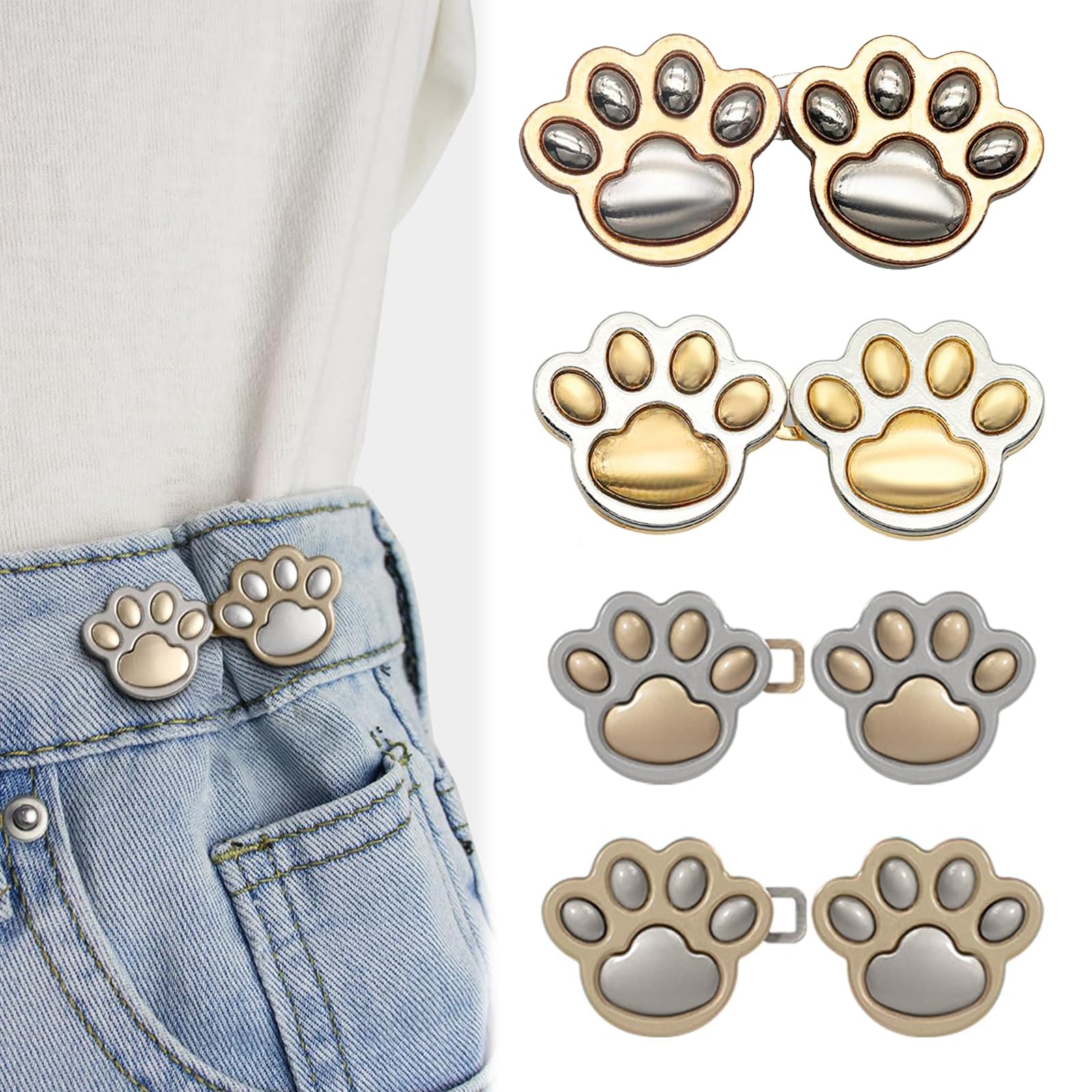 Regolatore In Vita Per Pantaloni Larghi Jeans Pulsante Regola - Foto 3