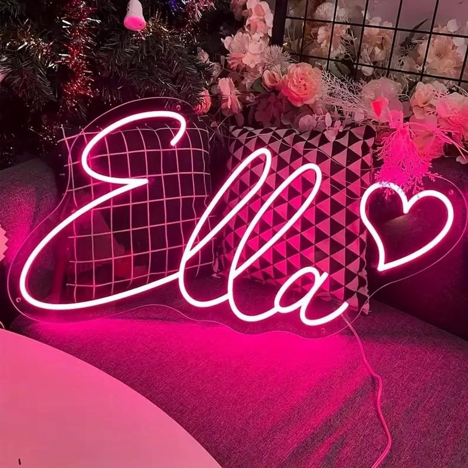 Custom Neon Sign, Personalized LED Neon Light for Wall Decor, Customizable Name Logo Sign for Wedding, Birthday, Bar, Salon, Game Room, Business, Bedroom