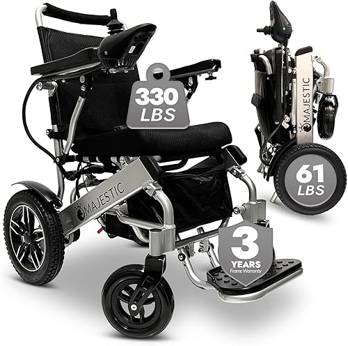 Vista 57 de Majestic - Sillas de ruedas eléctricas para adultos, capacidad de 330 libras, alcance de hasta 19 millas, con base en EE. UU., Silla de ruedas