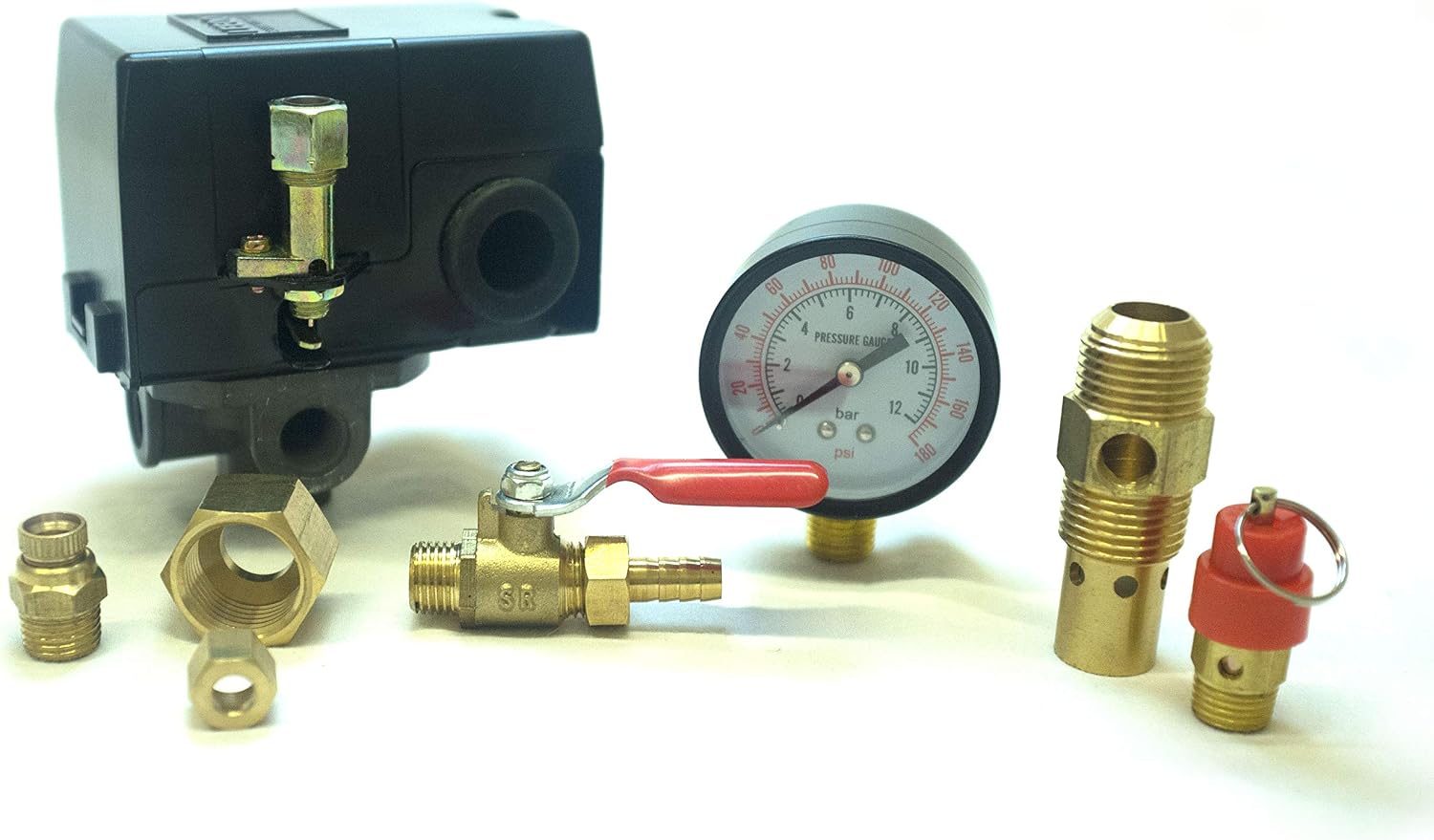 Lefoo Air Compressor Switch Pressure Control Switch Valve for Air Compressor Replaces Furnas Square D H4 - Lf10-4h-1-npt1/4-140-175