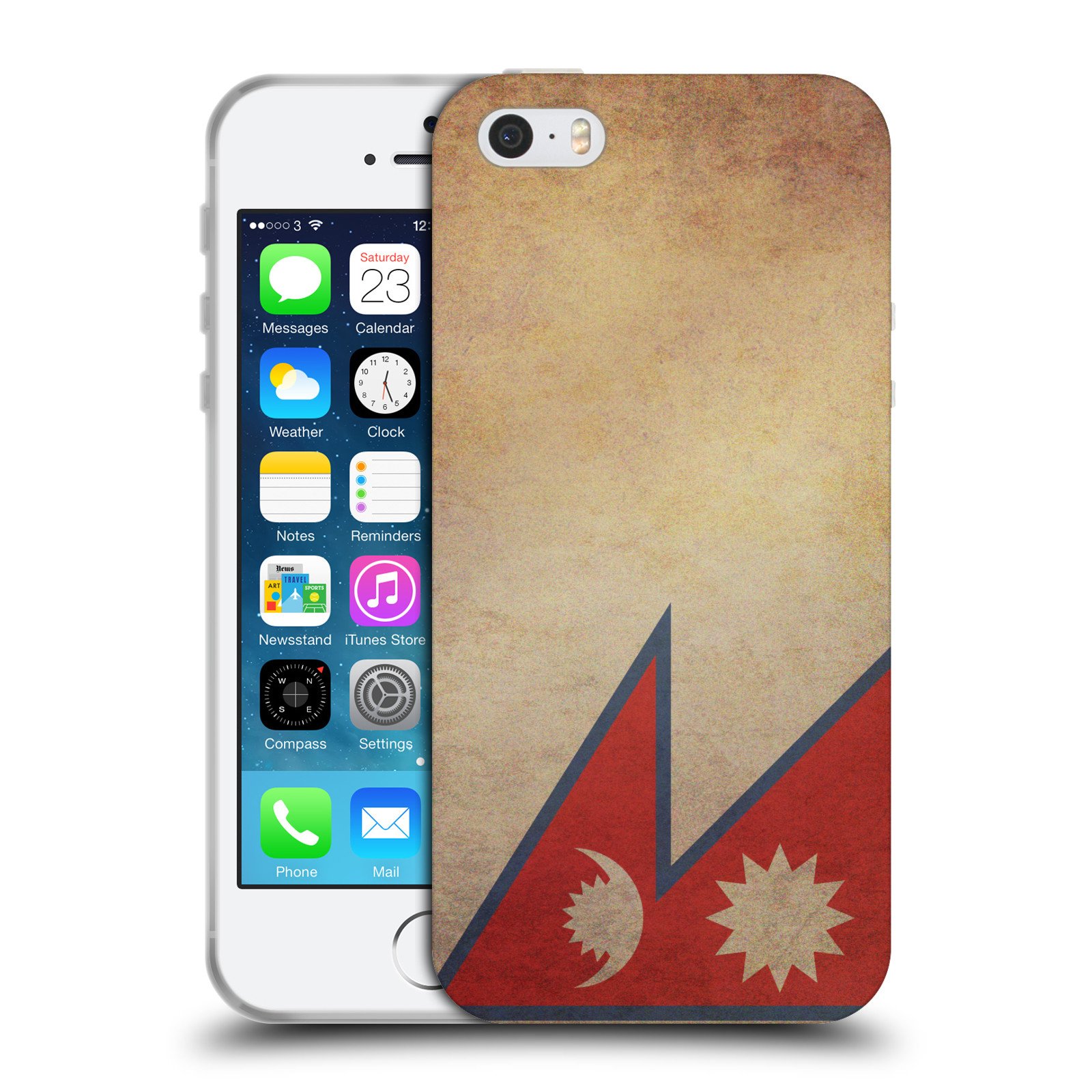 Head Case DesignsNepal Nepali Vintage Flags Set 4 Soft Gel Case Compatible with Apple iPhone 5 / iPhone 5s / iPhone SE 2016