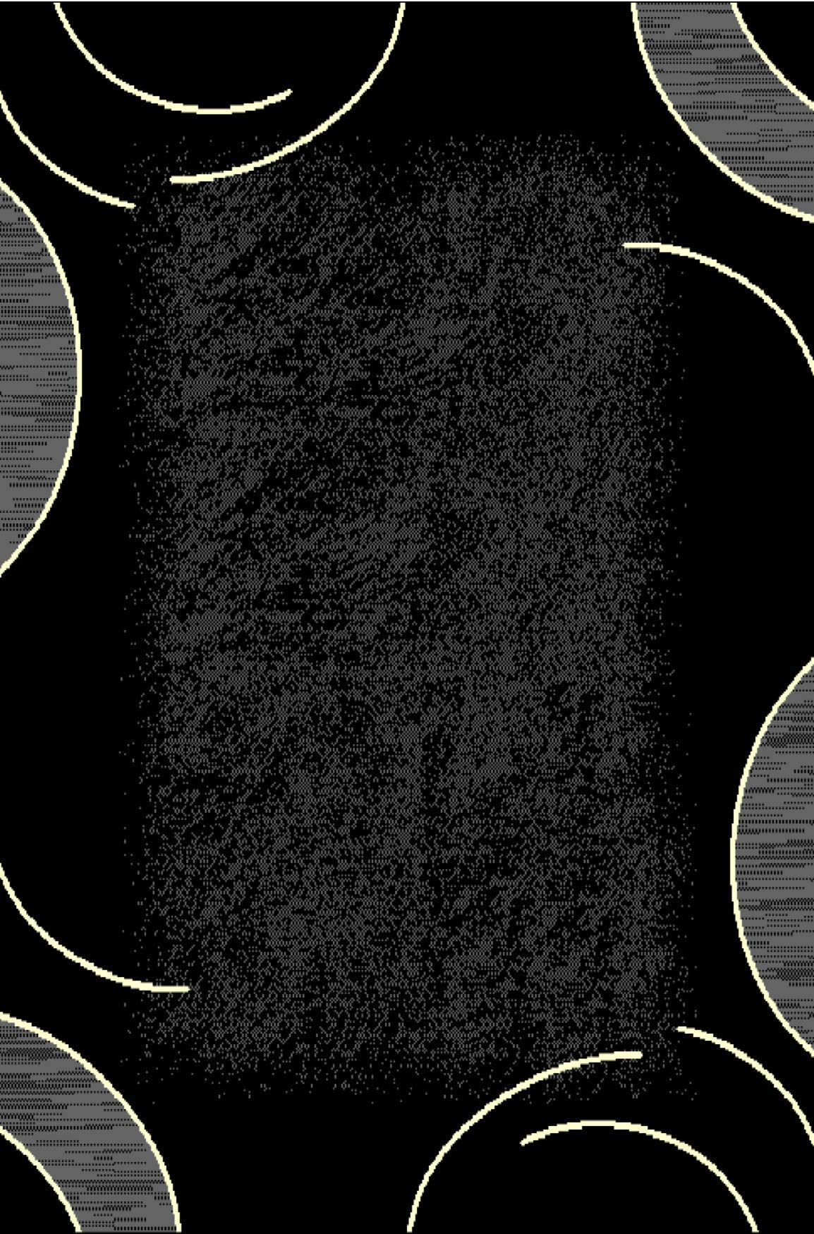 SrS Rugs® Luna Collection, Living Room Rugs, Hallway Runners, with Soft Smooth 8mm Pile. Contemporary Borders Design. 7 Colours, 9 Sizes (Black Swirl, 60 x 225 cm) — image 1