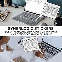Vista 4 de SYNERLOGIC Guía de referencia rápida para Windows + Word/Excel (para Windows), adhesivos de acceso directo de teclado, vinilo sin residuos