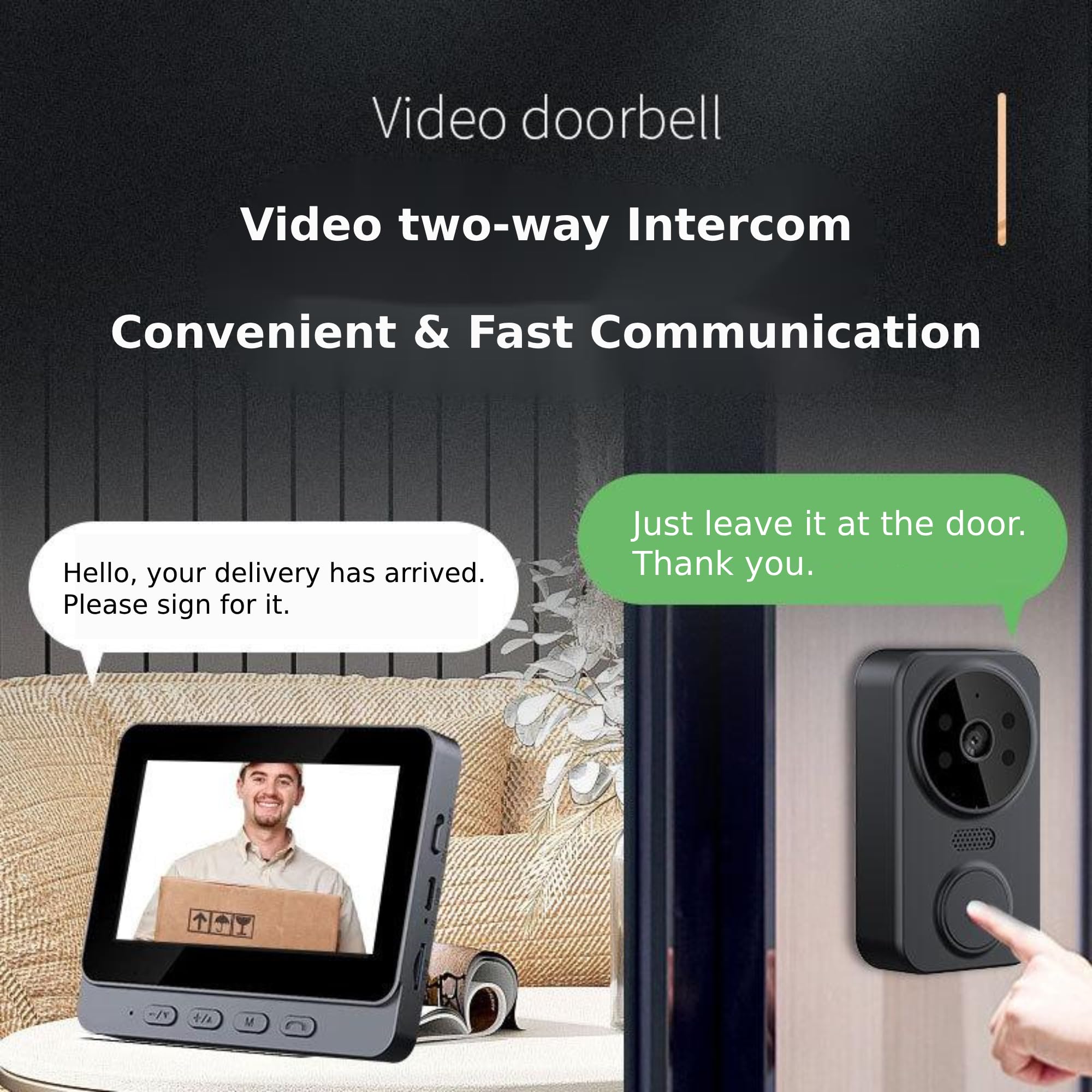 Amazon.com: Video Doorbell, Video Intercom System, Night Vision