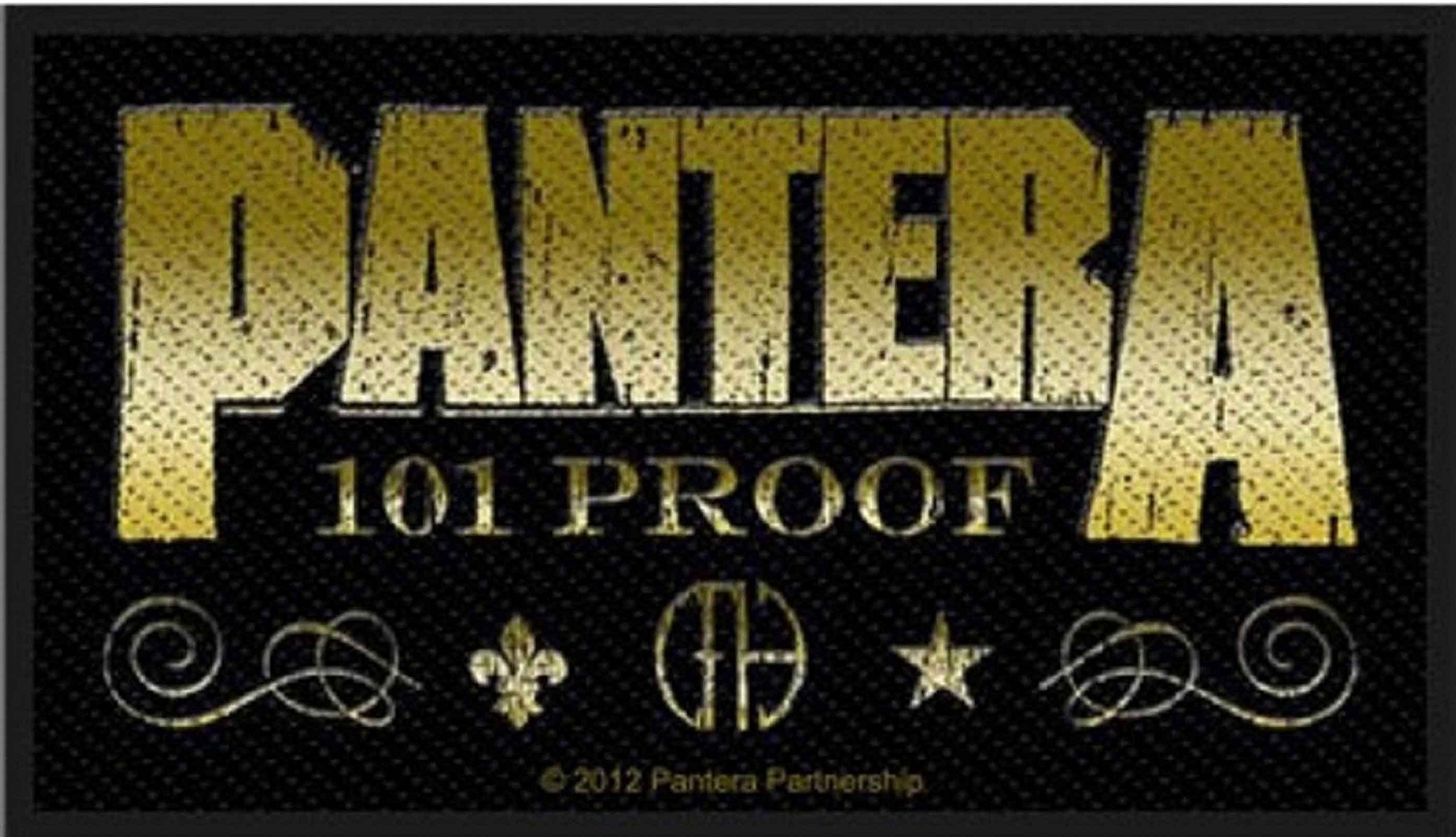 Pantera 101 Proof Whiskey Label Woven Sew On Packed Patch Officially Licensed