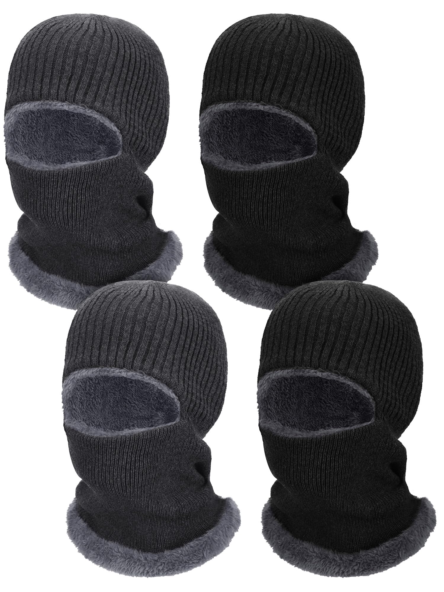 Bencailor 4 Pcs Winter Face Mask for Men Balaclava Ski Mask Winter Knitted Fleece Thermal Face Mask for