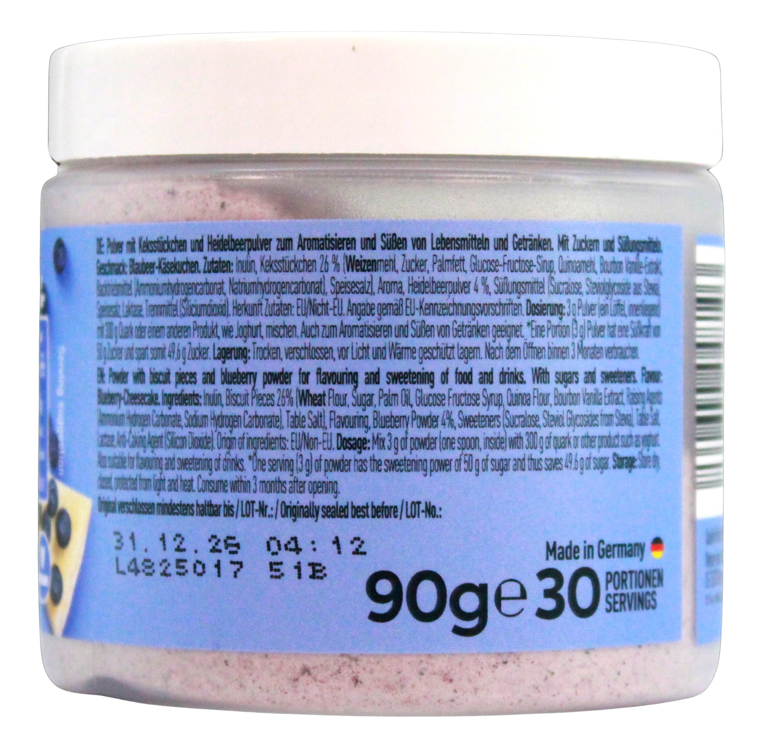 More Chunky Flavour Blueberry-Cheesecake Flavouring Powder, 4er Pack (4 x 90g)