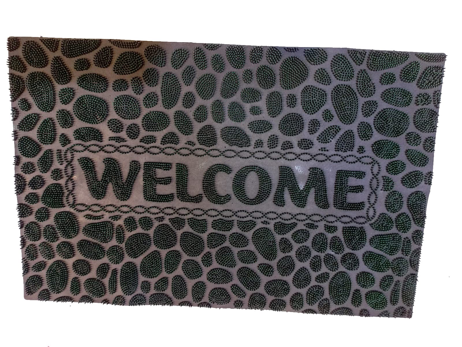 Q QXZ Anti Skid Welcome Designed Rubber Antiskid and Waterproof Dust Trapper Shower Door Mat ( Size- 38x58 cm or 16x24 inch, Thickness-10 mm)